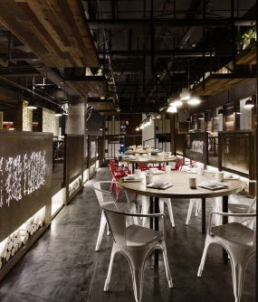 餐飲店裝修案例圖片,快餐店裝飾實景圖