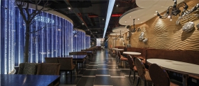 餐飲店裝修案例圖片, 快餐店設(shè)計(jì)實(shí)景圖