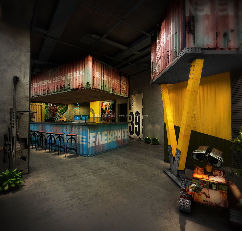 主題酒吧裝飾效果圖,主題酒吧裝飾效果圖