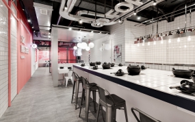 火鍋店空間設(shè)計(jì)案例圖，火鍋店空間設(shè)計(jì)布局圖