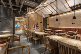 快餐店空間設(shè)計(jì)效果圖,快餐店裝飾實(shí)景圖