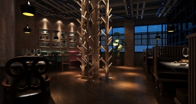 火鍋店空間設(shè)計(jì)效果圖