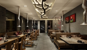 烤肉店裝飾設(shè)計布局圖,火鍋店店面裝飾設(shè)計圖片
