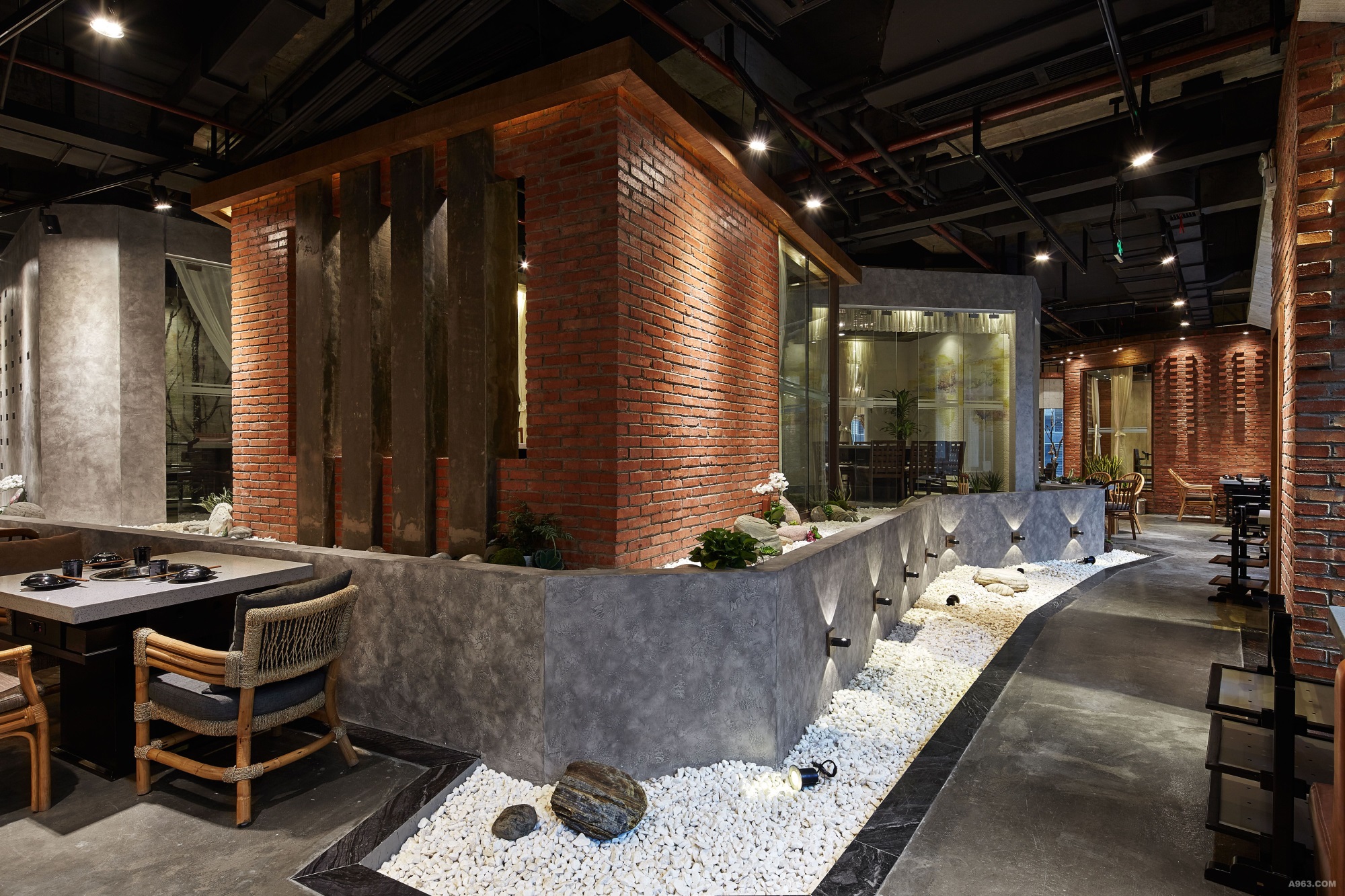  火鍋店裝飾圖片,火鍋店空間設計效果圖