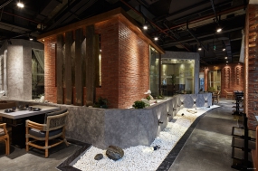  火鍋店裝飾圖片,火鍋店空間設(shè)計效果圖