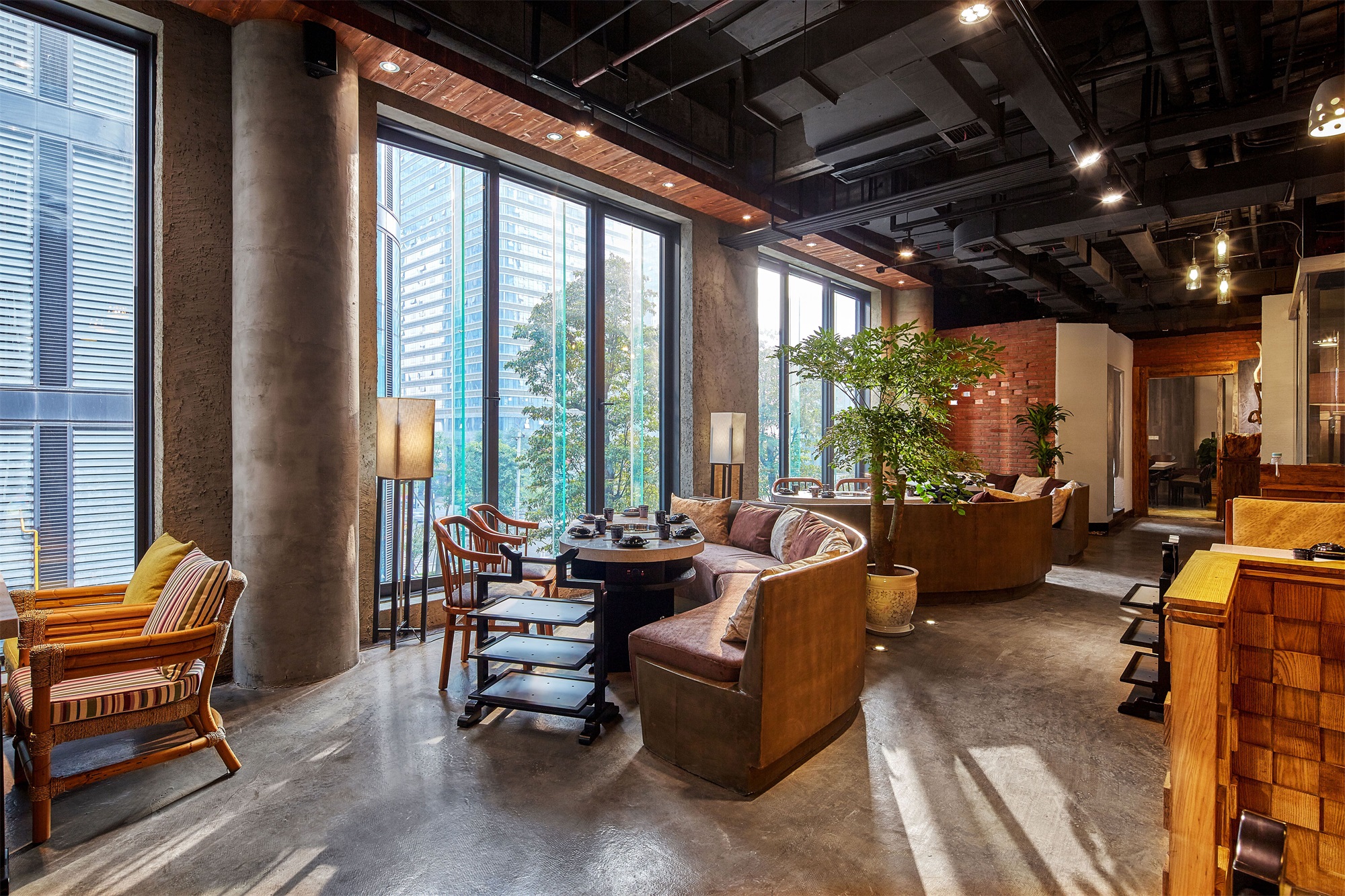 烤肉店裝修設計實景圖,烤肉店裝修設計圖片