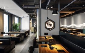烤肉店空間設(shè)計效果圖