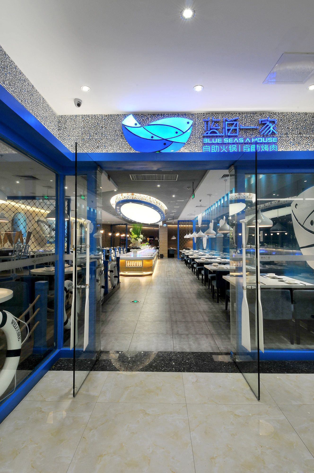 自助餐廳空間設計圖片,自助餐廳裝飾設計效果圖