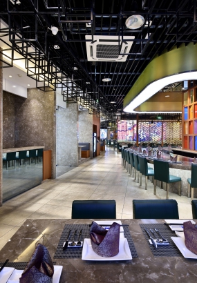 鐵板燒店裝修設(shè)計布局圖