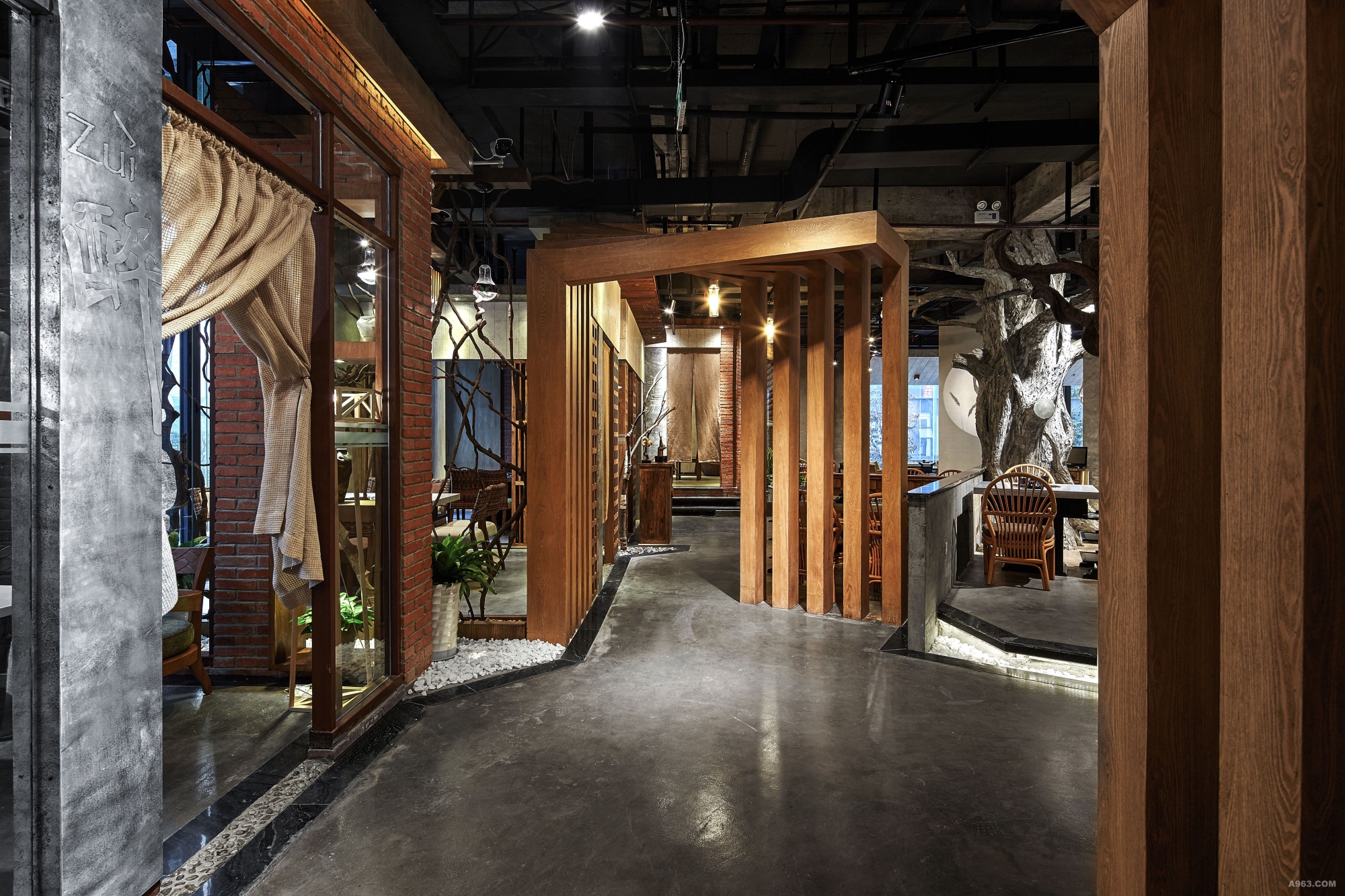 火鍋店空間設計布局圖,火鍋店空間設計實景圖