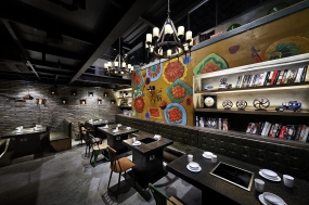 火鍋店店面裝飾設(shè)計布局圖,火鍋店店面裝飾設(shè)計實景圖