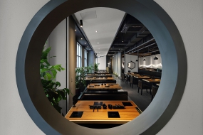 火鍋店店面裝飾設(shè)計布局圖,火鍋店店面裝飾設(shè)計實景圖