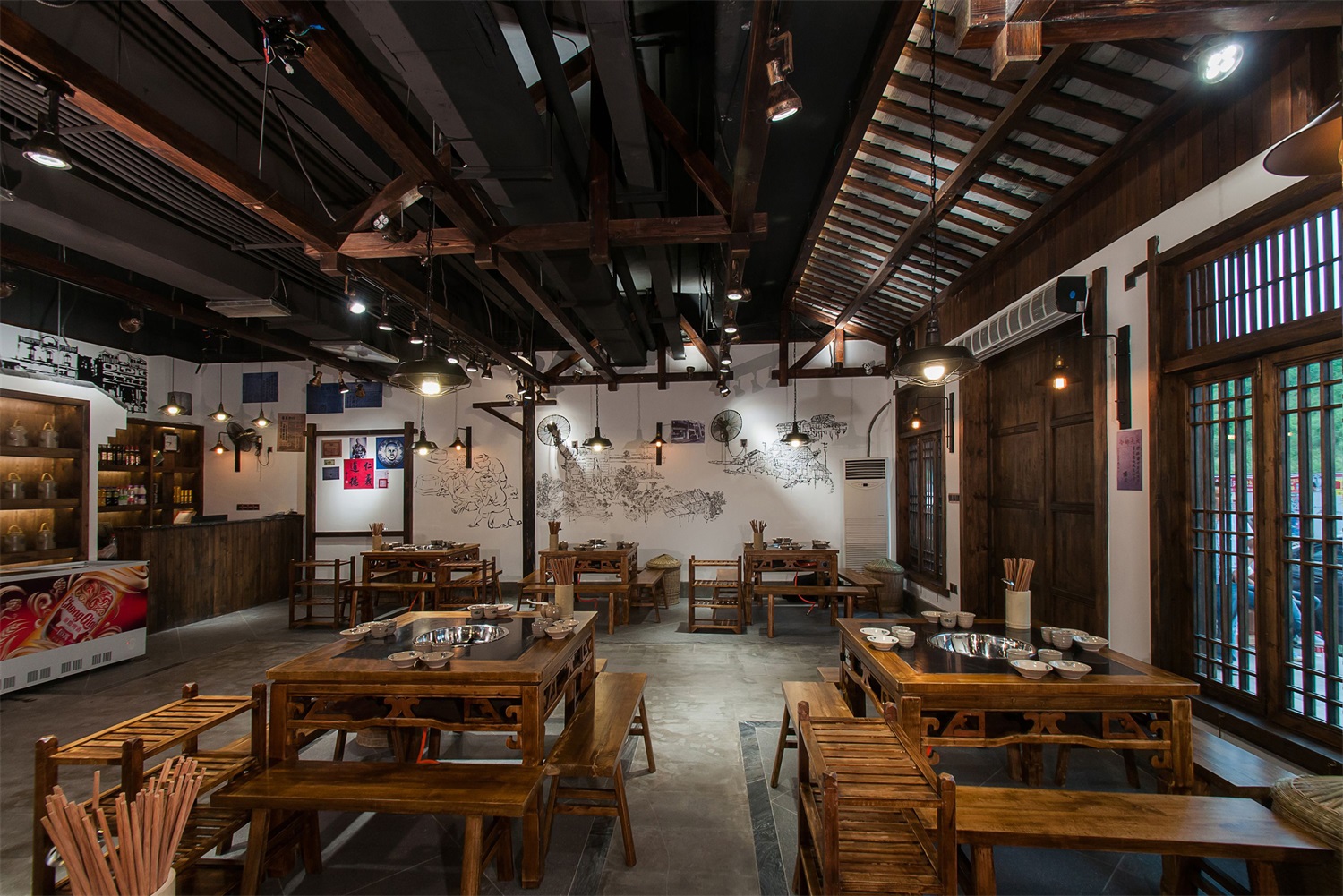 火鍋店空間設(shè)計(jì)實(shí)景圖,火鍋店空間設(shè)計(jì)圖片