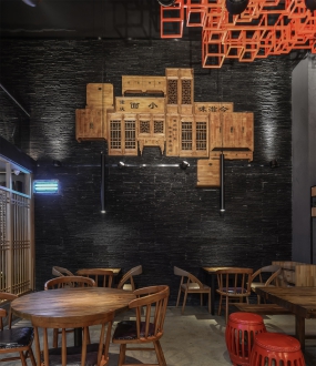 重慶小面面館設(shè)計(jì)布局圖,重慶小面面館裝飾效果圖