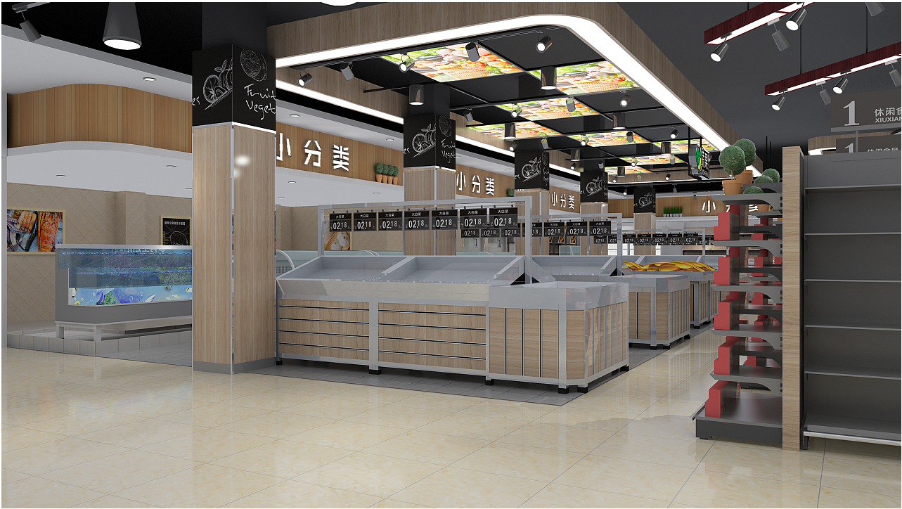 食品超市裝飾案例圖,超市裝飾案例圖