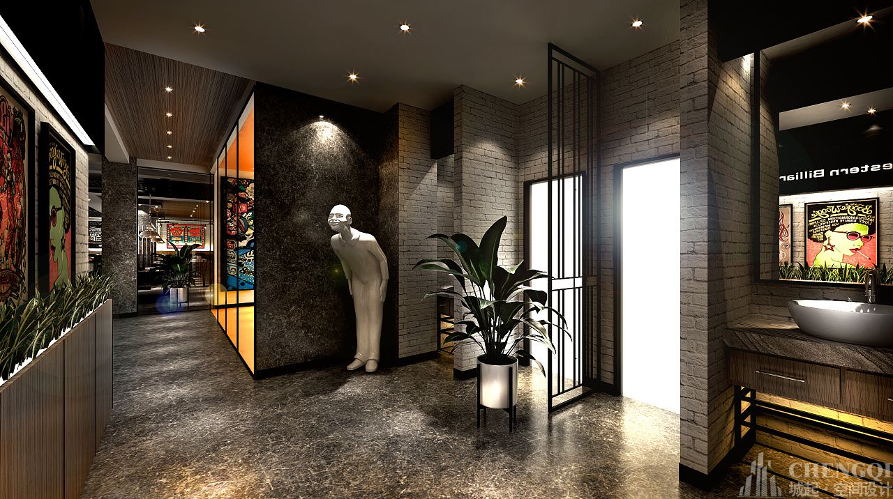 臺球俱樂部空間裝飾效果圖,臺球俱樂部空間設(shè)計圖片