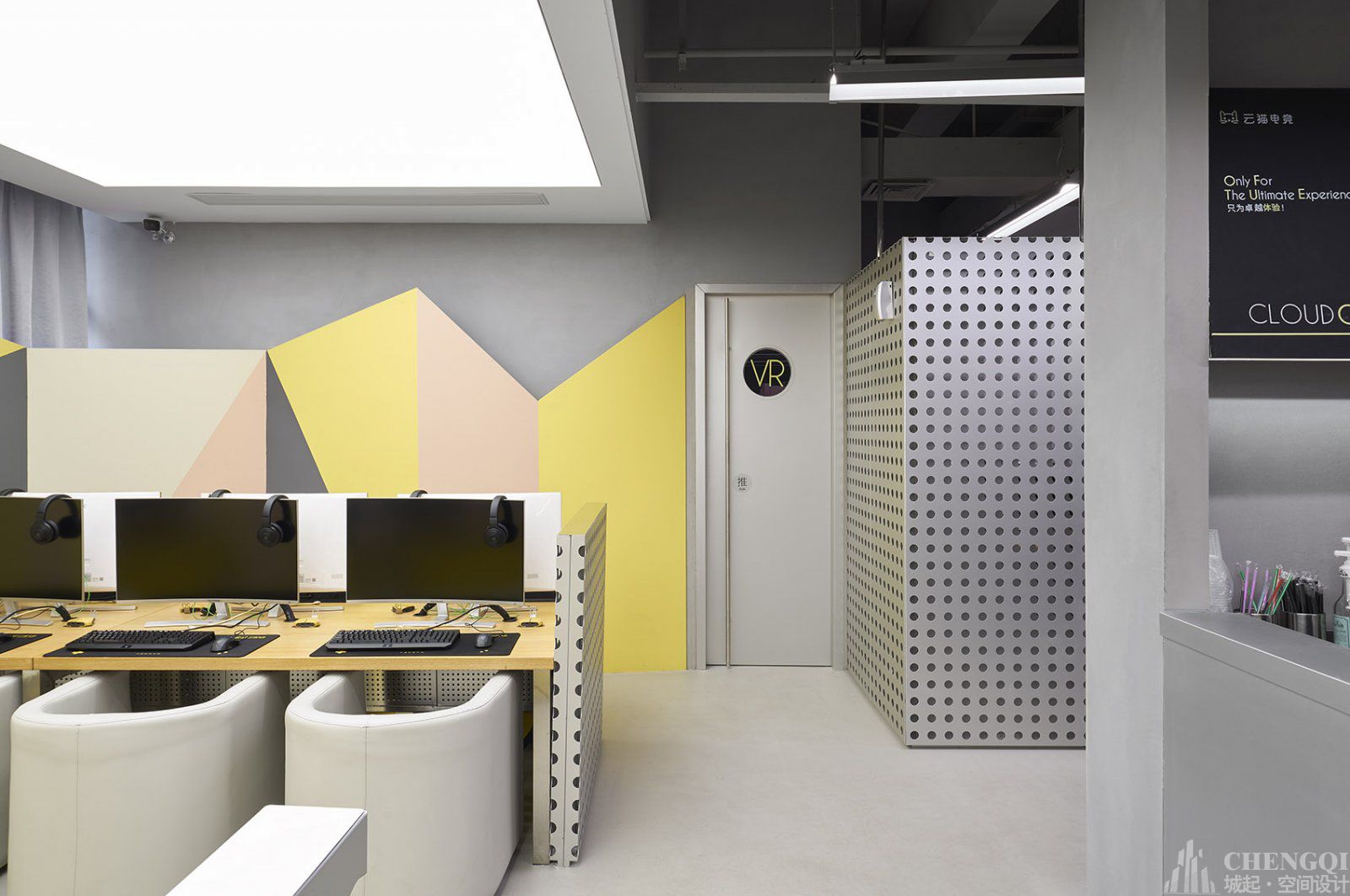 網咖裝修設計實景圖,網咖裝修設計案例圖