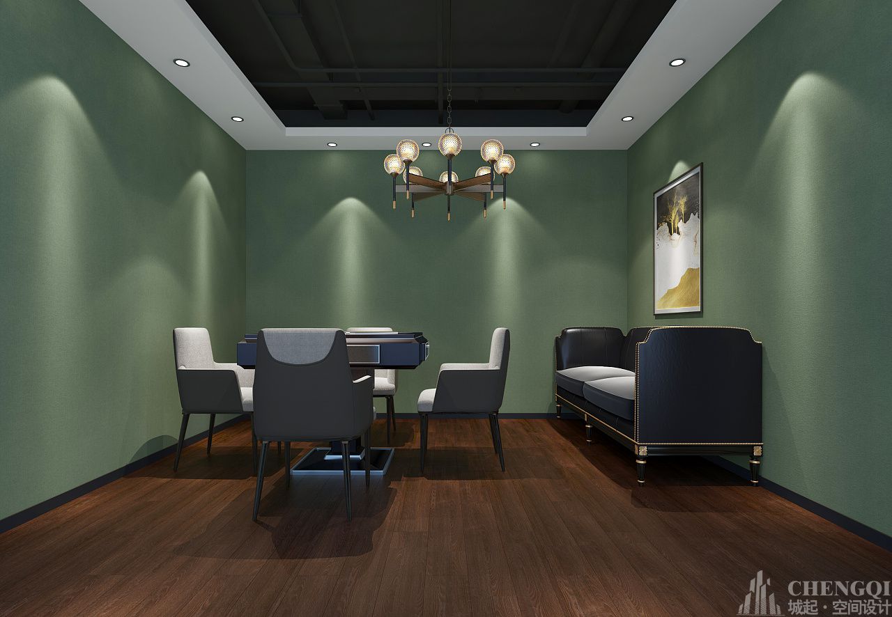 臺(tái)球室空間設(shè)計(jì)實(shí)景圖,臺(tái)球室空間設(shè)計(jì)案例圖