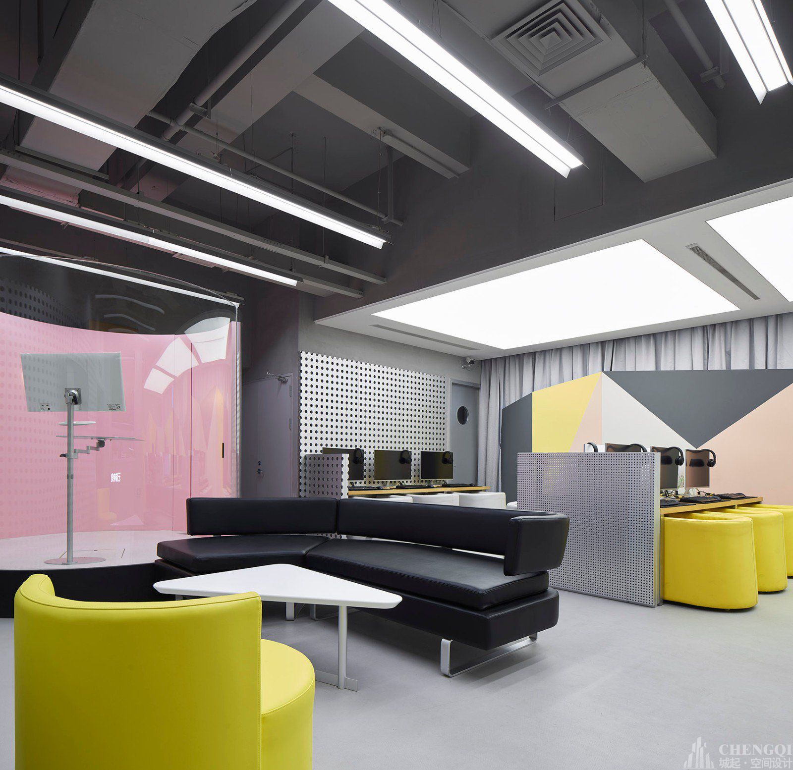 網咖裝修設計效果圖,網吧空間裝飾圖片