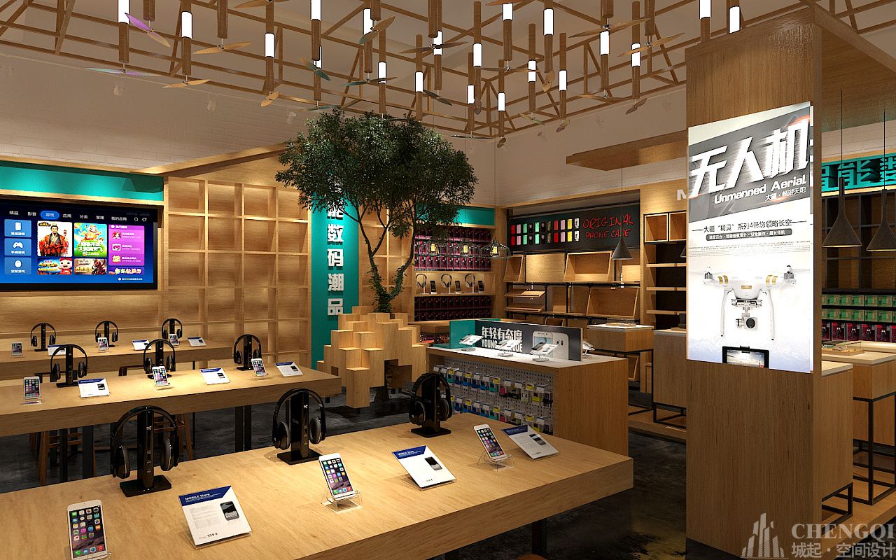智能數碼店空間設計實景圖,智能數碼店空間設計布局圖