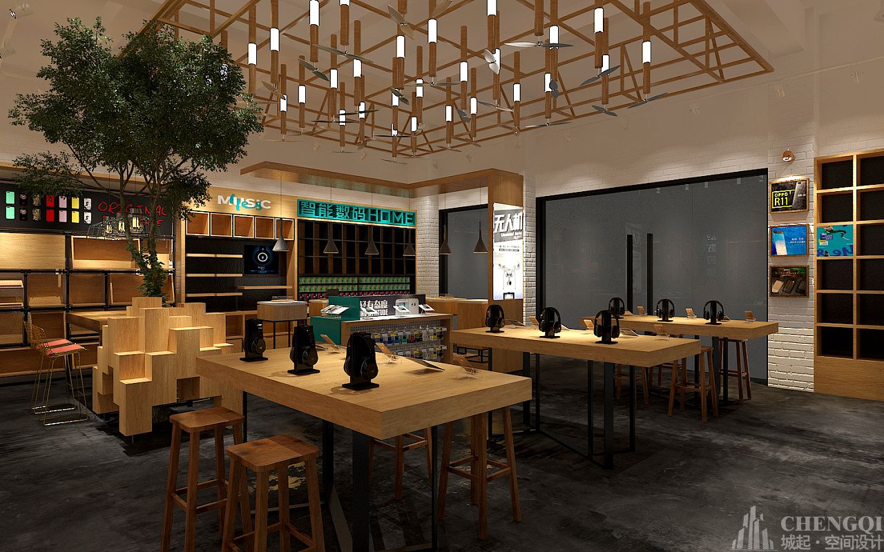 智能數碼店裝飾布局圖,智能數碼店裝飾效果圖