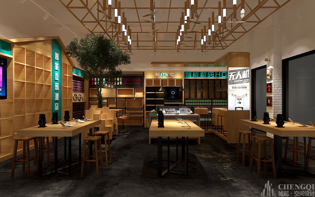 智能數碼店空間設計布局圖,智能數碼店空間設計效果圖