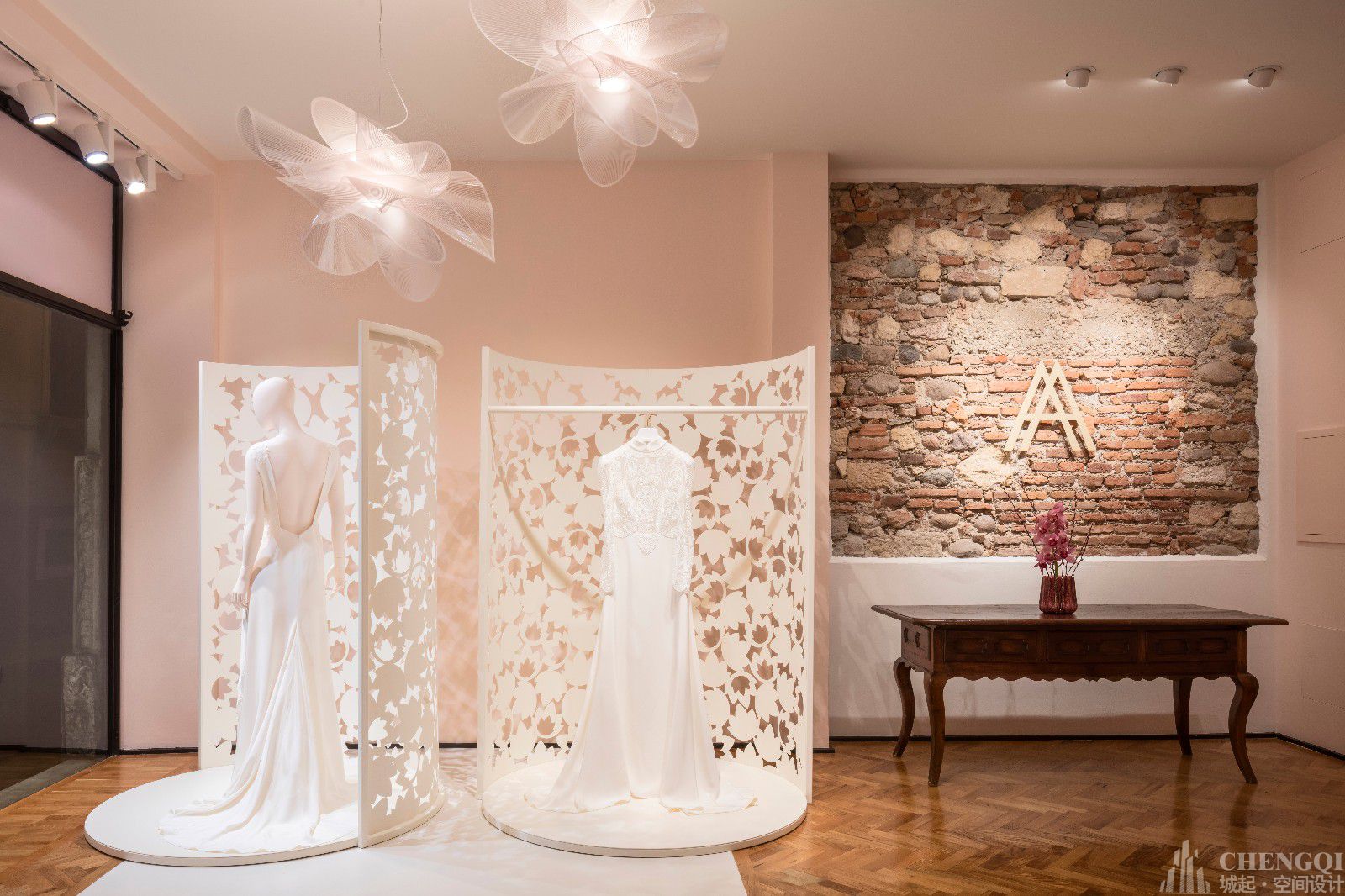 婚紗店布局效果圖,婚紗店裝修案例效果圖