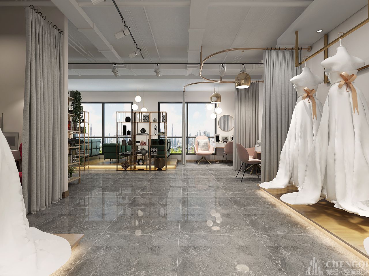 婚紗店空間設(shè)計(jì)實(shí)景圖,婚紗店空間設(shè)計(jì)效果圖