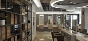 美發(fā)店室內(nèi)簡單裝修設(shè)計效果圖圖片