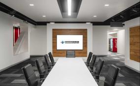 現(xiàn)代辦公室設計大會議隔斷墻效果圖大全2018