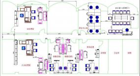 員工辦公室室內布置設計效果圖