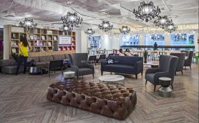 通信公司辦公室室內(nèi)裝修效果圖片2018