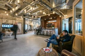 辦公室拼花地板設計裝修效果圖