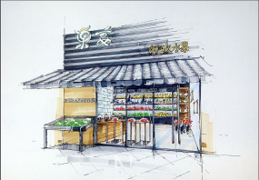 水果店裝潢設(shè)計效果圖片