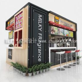 簡約風格奶茶店裝修高清圖片