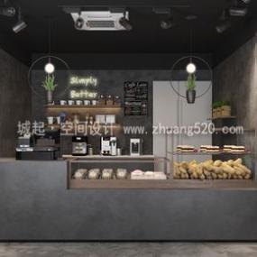 簡約風格奶茶店設(shè)計裝飾圖片